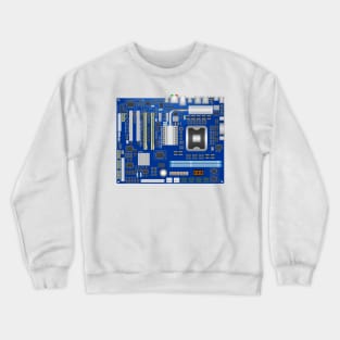 Classic Computer Mainboard Geek Art Crewneck Sweatshirt